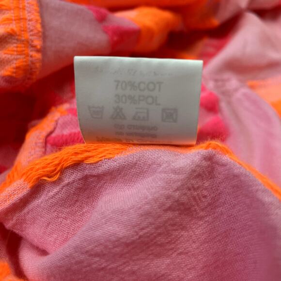 NEMA Resort Wear  Embroidered Tiered Short Dress Neon Print Sleeveless S - Picture 11 of 15